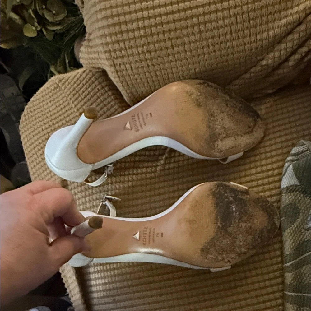 SCHUTZ Elegant White Heels